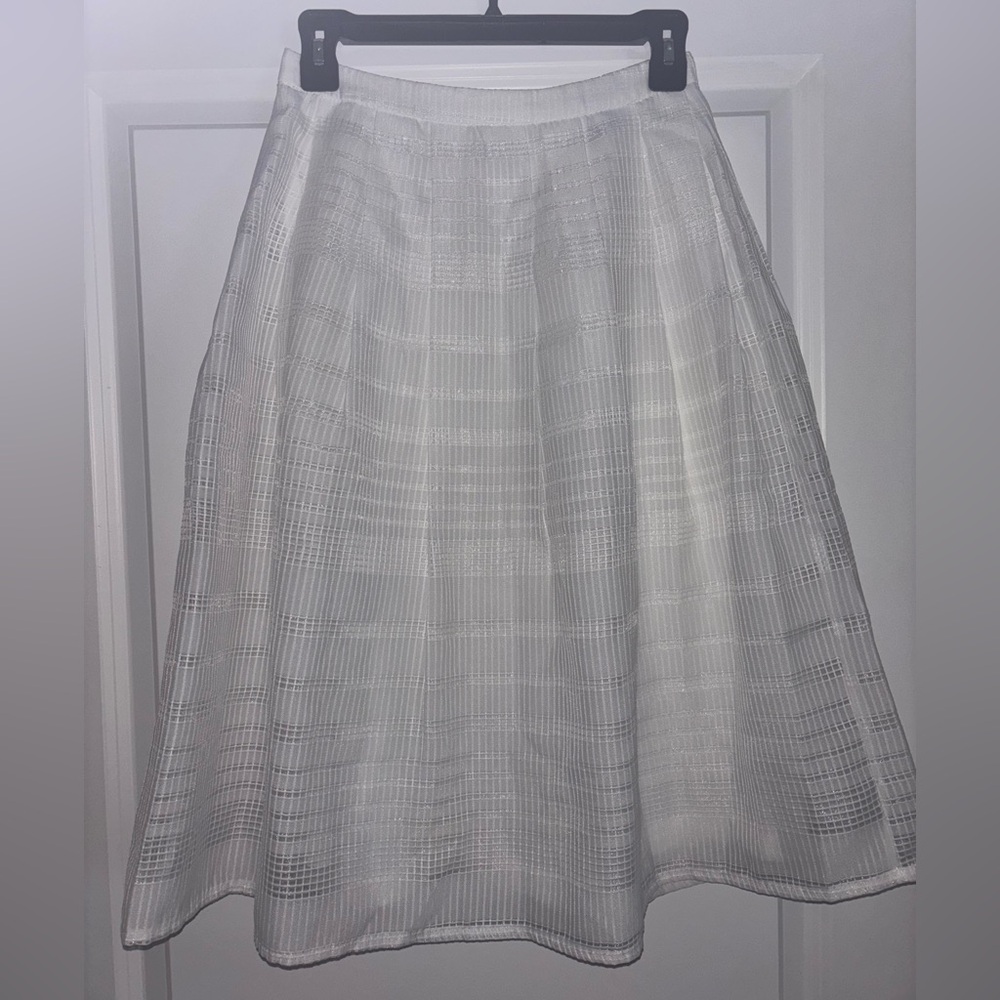 White Midi Fit & Flare Forever 21 Skirt